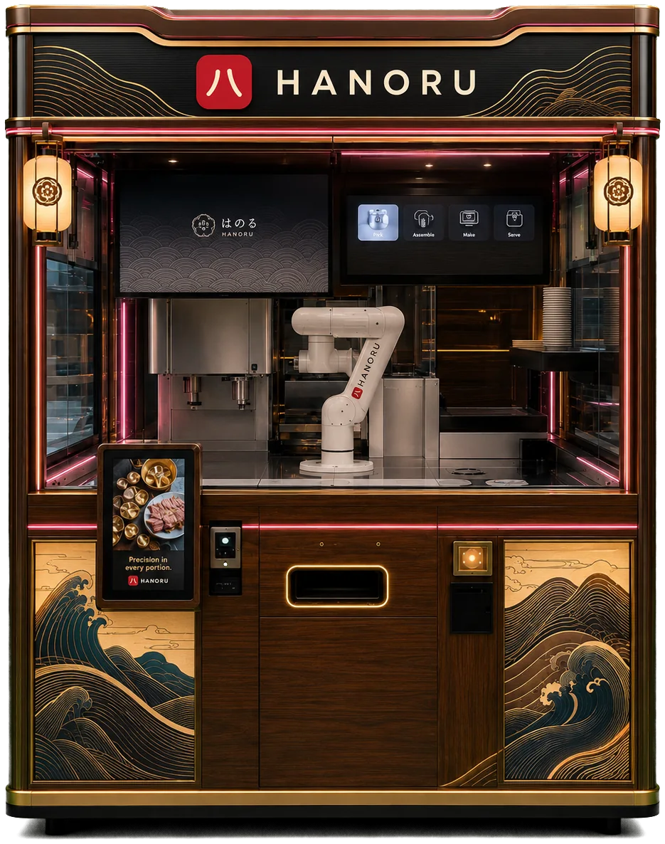 The Hanoru booth, front view